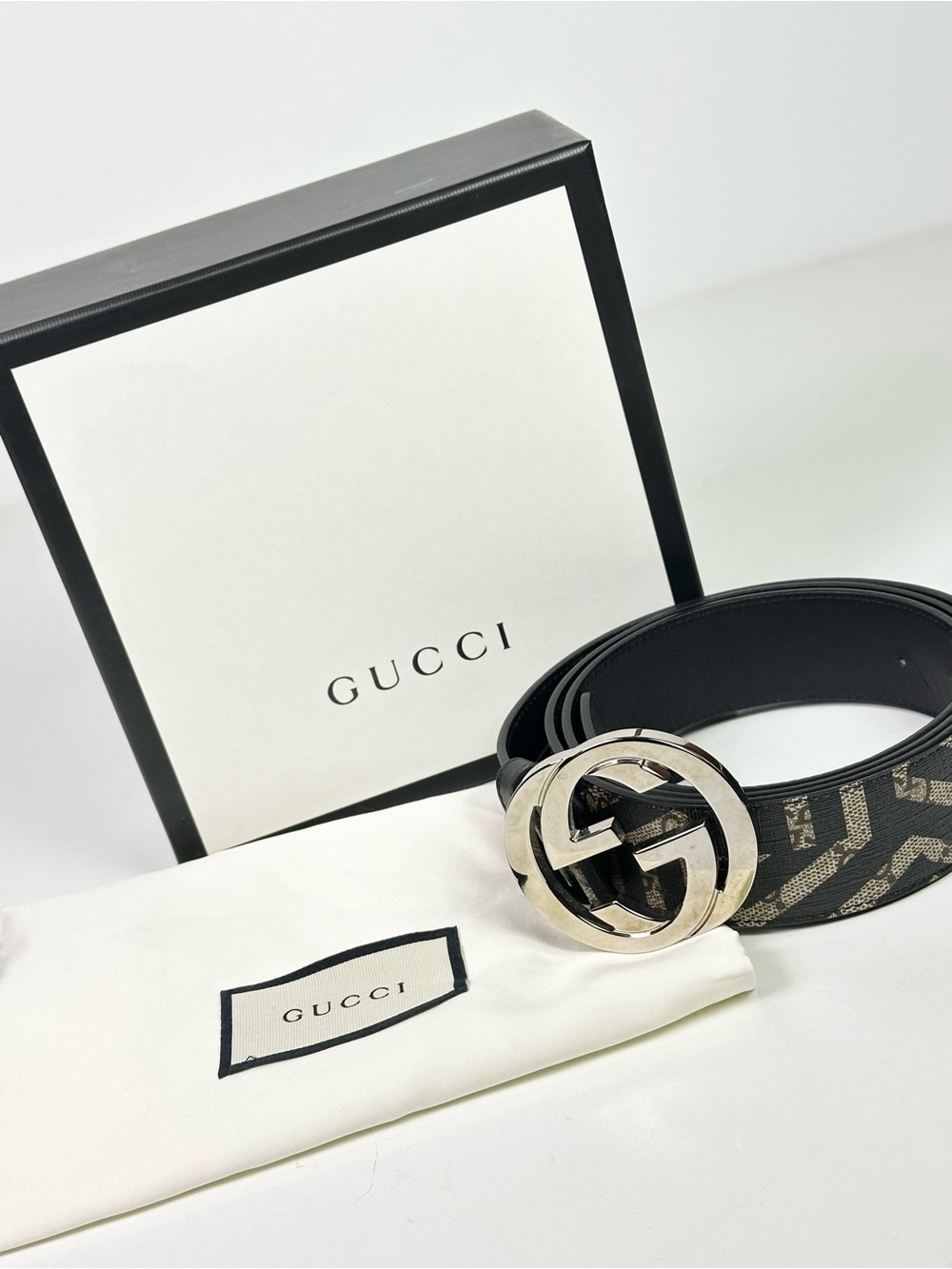 Gucci GG Supreme Caleido Belt NEW IN BOX